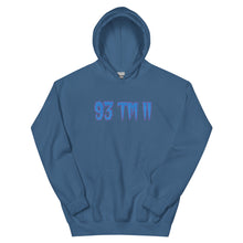 Load image into Gallery viewer, BIG 93 TM 11 Hoodie (Powder Blue Letters & Purple Outline)