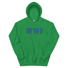 Load image into Gallery viewer, BIG 93 TM 11 Hoodie (Powder Blue Letters & Black Outline)