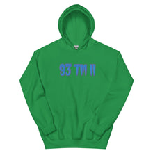 Load image into Gallery viewer, BIG 93 TM 11 Hoodie (Powder Blue Letters & Purple Outline)