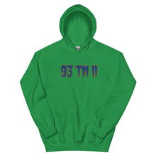 Load image into Gallery viewer, BIG 93 TM 11 Hoodie (Blue Letters & Orange Outline)