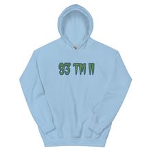 Load image into Gallery viewer, BIG 93 TM 11 Hoodie (Green Letters & Blue Outline)