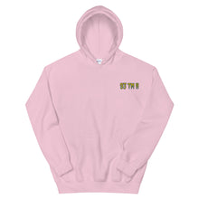 Load image into Gallery viewer, Small 93 TM 11 Hoodie ( Yellow Letters & Blue Outline )