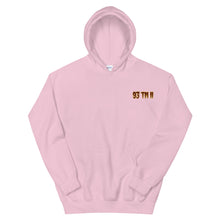 Load image into Gallery viewer, Small 93 TM 11 Hoodie ( Burgundy Letters & Gold Outline )