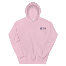 Load image into Gallery viewer, Small 93 TM 11 Hoodie ( Purple Letters & Green Outline )