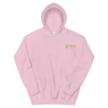 Load image into Gallery viewer, Small 93 TM 11 Hoodie ( Yellow Letters & White Outline )