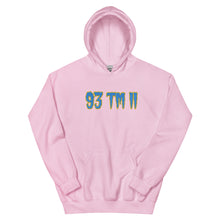 Load image into Gallery viewer, BIG 93 TM 11 Hoodie (Powder Blue Letters & Gold Outline)