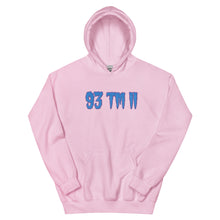 Load image into Gallery viewer, BIG 93 TM 11 Hoodie (Powder Blue Letters & Purple Outline)