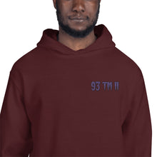 Load image into Gallery viewer, Small 93 TM 11 Hoodie ( Purple Letters & Black Outline )
