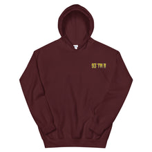 Load image into Gallery viewer, Small 93 TM 11 Hoodie ( Gold Letters & Gray Outline )
