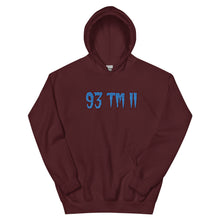 Load image into Gallery viewer, BIG 93 TM 11 Hoodie (Powder Blue Letters & Maroon Outline)