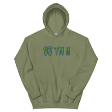 Load image into Gallery viewer, BIG 93 TM 11 Hoodie (Green Letters & Blue Outline)