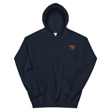 Load image into Gallery viewer, TM Hoodie ( Orange Letters & Blue Outline )