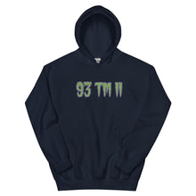 Load image into Gallery viewer, BIG 93 TM 11 Hoodie (Green Letters & Purple Outline)