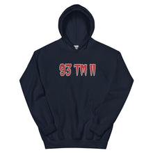 Load image into Gallery viewer, BIG 93 TM 11 Hoodie (Red Letters & White Outline)