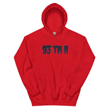 Load image into Gallery viewer, BIG 93 TM 11 Hoodie (Black Letters & Blue Outline)