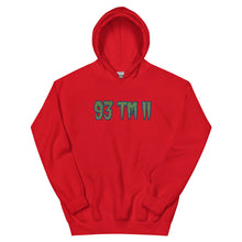 Load image into Gallery viewer, BIG 93 TM 11 Hoodie (Green Letters & Blue Outline)