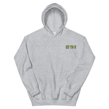 Load image into Gallery viewer, Small 93 TM 11 Hoodie ( Yellow Letters & Blue Outline )