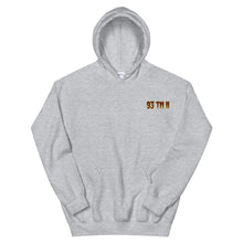 Load image into Gallery viewer, Small 93 TM 11 Hoodie ( Burgundy Letters & Gold Outline )