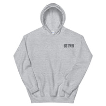 Load image into Gallery viewer, Small 93 TM 11 Hoodie ( Grey Letters & Black Outline )