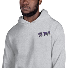 Load image into Gallery viewer, Small 93 TM 11 Hoodie ( Purple Letters & Black Outline )