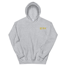 Load image into Gallery viewer, Small 93 TM 11 Hoodie ( Yellow Letters & White Outline )