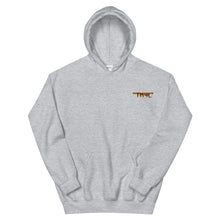 Load image into Gallery viewer, TM4L Hoodie ( Burgundy Letters & Gold Outline )