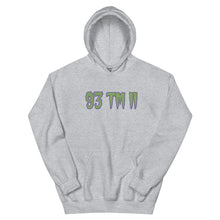 Load image into Gallery viewer, BIG 93 TM 11 Hoodie (Green Letters & Purple Outline)