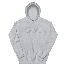 Load image into Gallery viewer, BIG 93 TM 11 Hoodie (White Letters & Grey Outline)