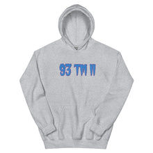 Load image into Gallery viewer, BIG 93 TM 11 Hoodie (Powder Blue Letters & Purple Outline)