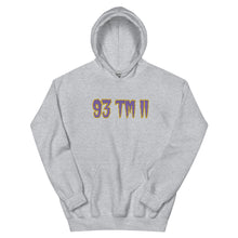 Load image into Gallery viewer, BIG 93 TM 11 Hoodie (Purple Letters & Gold Outline)