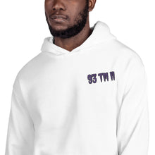 Load image into Gallery viewer, Small 93 TM 11 Hoodie ( Purple Letters & Black Outline )