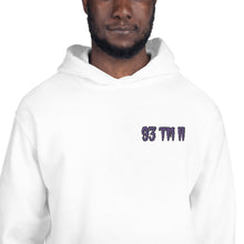 Load image into Gallery viewer, Small 93 TM 11 Hoodie ( Purple Letters & Black Outline )