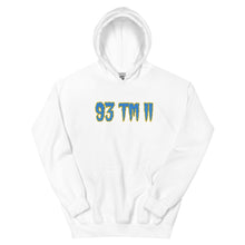 Load image into Gallery viewer, BIG 93 TM 11 Hoodie (Powder Blue Letters & Gold Outline)