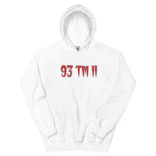Load image into Gallery viewer, BIG 93 TM 11 Hoodie (Red Letters & White Outline)