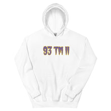 Load image into Gallery viewer, BIG 93 TM 11 Hoodie (Purple Letters & Gold Outline)