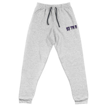 Load image into Gallery viewer, 93 TM 11 Joggers ( Purple Letters & Black Outline )