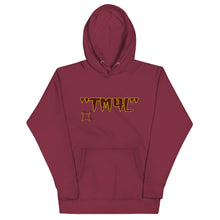 Load image into Gallery viewer, TM4L Hoodie ON SALE ( Maroon Letters & Gold Outline )
