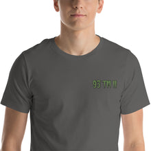 Load image into Gallery viewer, 93 TM 11 Short-Sleeve T-Shirt ( Green Letters & Black Outline )