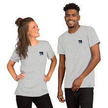 Load image into Gallery viewer, TM Short-Sleeve T-Shirt ( Black Letters & Blue Outline )