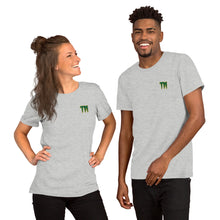 Load image into Gallery viewer, TM Short-Sleeve T-Shirt ( Green Letters & Gold Outline )