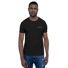 Load image into Gallery viewer, TM4L Short-Sleeve T-Shirt ( Purple Letters & Black Outline )