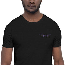 Load image into Gallery viewer, TM4L Short-Sleeve T-Shirt ( Purple Letters & Black Outline )