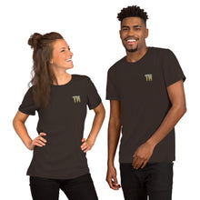 Load image into Gallery viewer, TM Short-Sleeve T-Shirt ( Grey Letters & Gold Outline )
