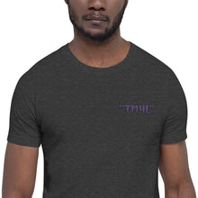 Load image into Gallery viewer, TM4L Short-Sleeve T-Shirt ( Purple Letters & Black Outline )