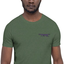 Load image into Gallery viewer, TM4L Short-Sleeve T-Shirt ( Purple Letters & Black Outline )