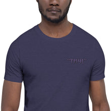 Load image into Gallery viewer, TM4L Short-Sleeve T-Shirt ( Purple Letters & Black Outline )