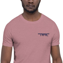 Load image into Gallery viewer, TM4L Short-Sleeve T-Shirt ( Purple Letters & Black Outline )