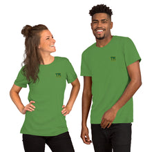 Load image into Gallery viewer, TM Short-Sleeve T-Shirt ( Green Letters & Gold Outline )