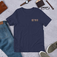 Load image into Gallery viewer, 93 TM 11 Short-Sleeve T-Shirt ( Purple Letters & Yellow Outline )