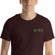 Load image into Gallery viewer, 93 TM 11 Short-Sleeve T-Shirt ( Green Letters & Black Outline )